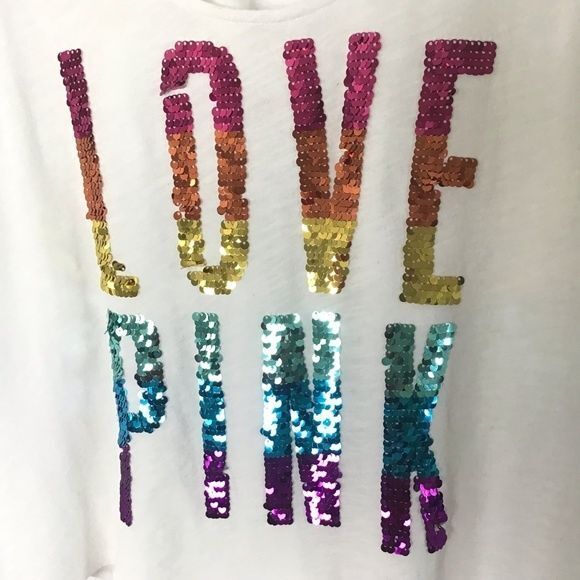 PINK Victoria’s Secret 2012 FASHION SHOW BLING "LOVE PINK" TANK White S - Picture 2 of 5